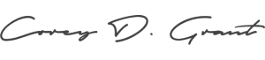 Corey D. Grant, President, Granco Security Services Signature 